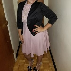 FTF Lace Blush Scuba Dress